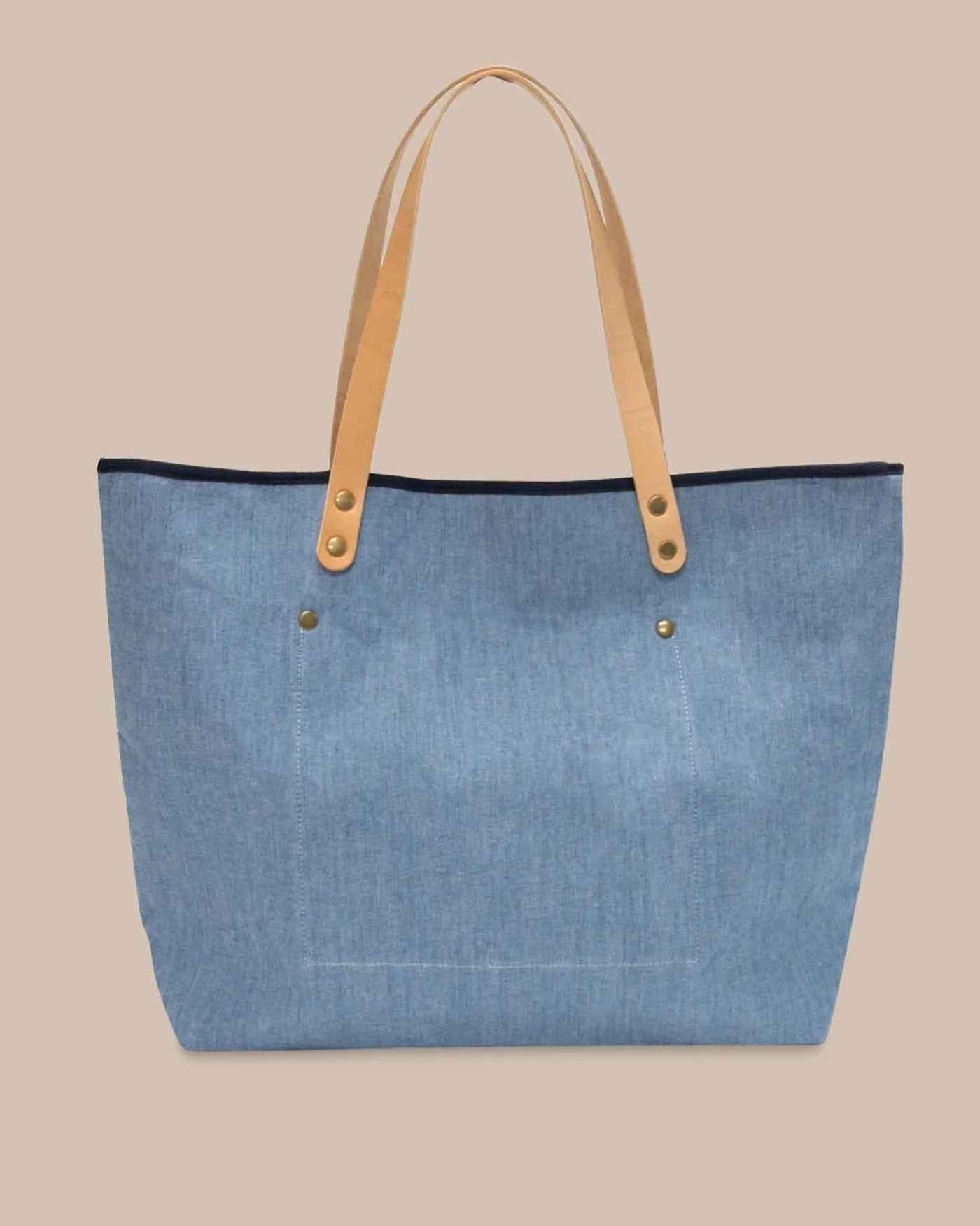 Hot Southern Tide All Day Denim Tote Navy
