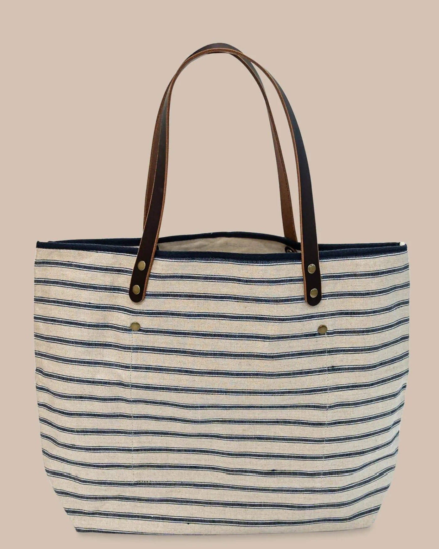 Best Sale Southern Tide All Day Stripe Tote Navy