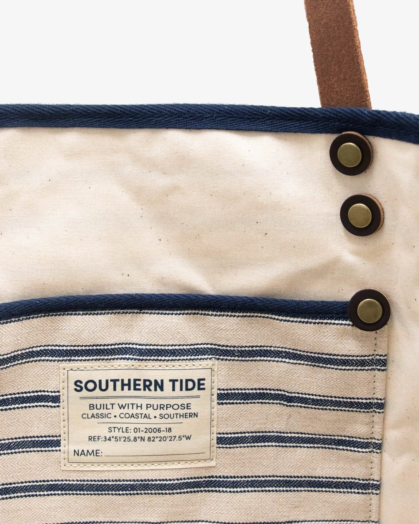 Best Southern Tide All Day Stripe Tote Navy