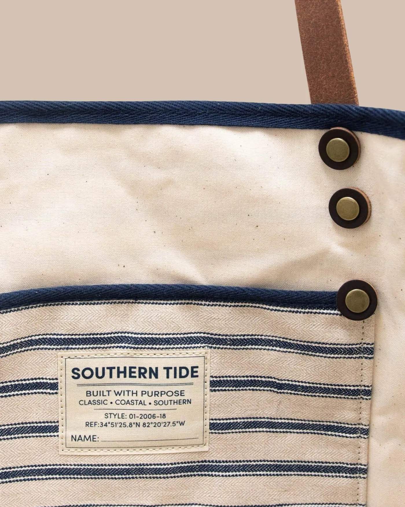 Best Southern Tide All Day Stripe Tote Navy