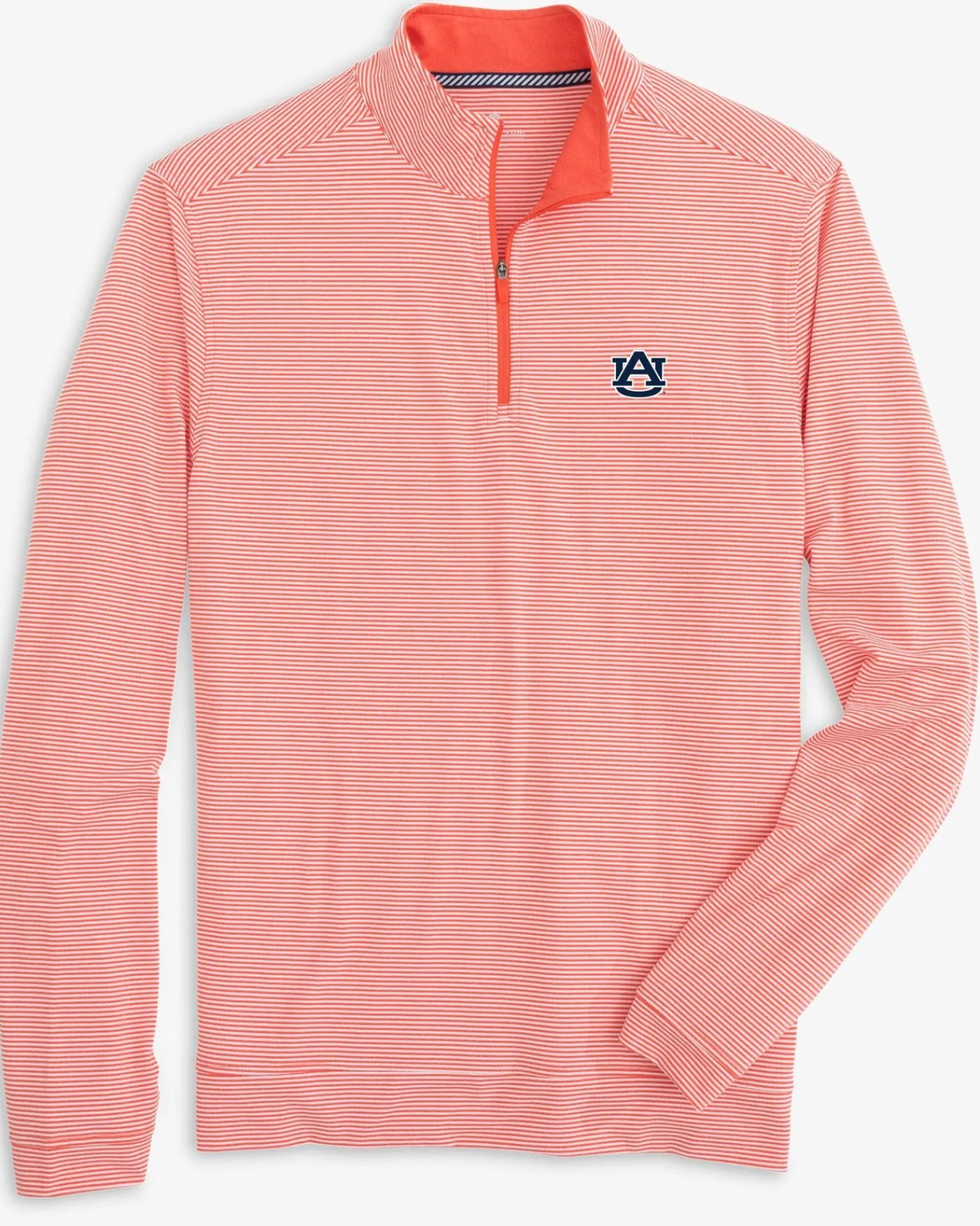 Sale Southern Tide Auburn Tigers Cruiser Micro-Stripe Heather Quarter Zip