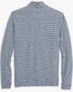 Sale Southern Tide Auburn Tigers Cruiser Micro-Stripe Heather Quarter Zip