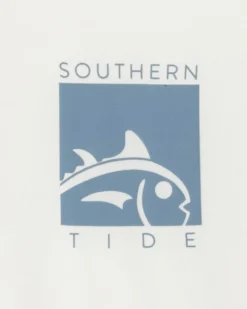 Outlet Southern Tide Boxed Chest Performance Long Sleeve T-Shirt Sand White
