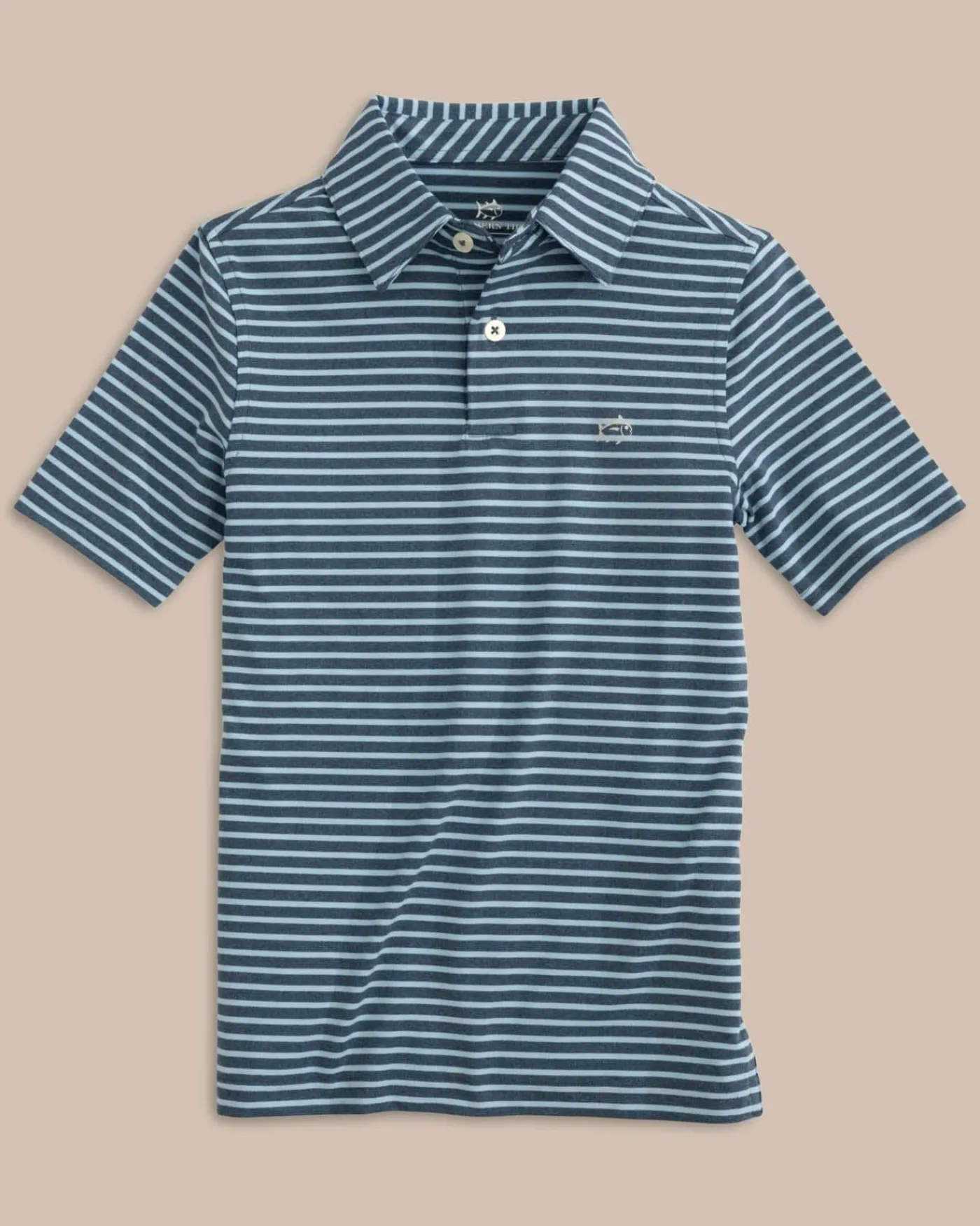 Outlet Southern Tide Boys Ryder Heather Marin Stripe Performance Polo Shirt