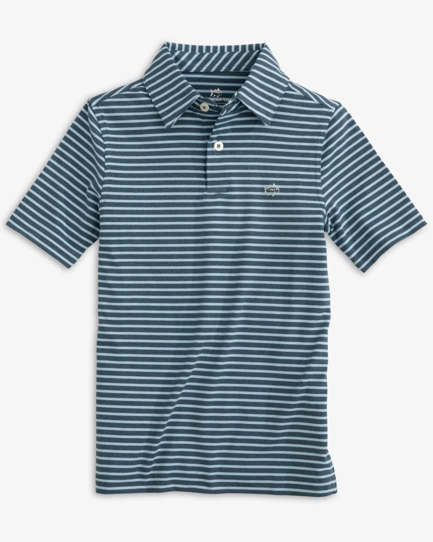 Outlet Southern Tide Boys Ryder Heather Marin Stripe Performance Polo Shirt