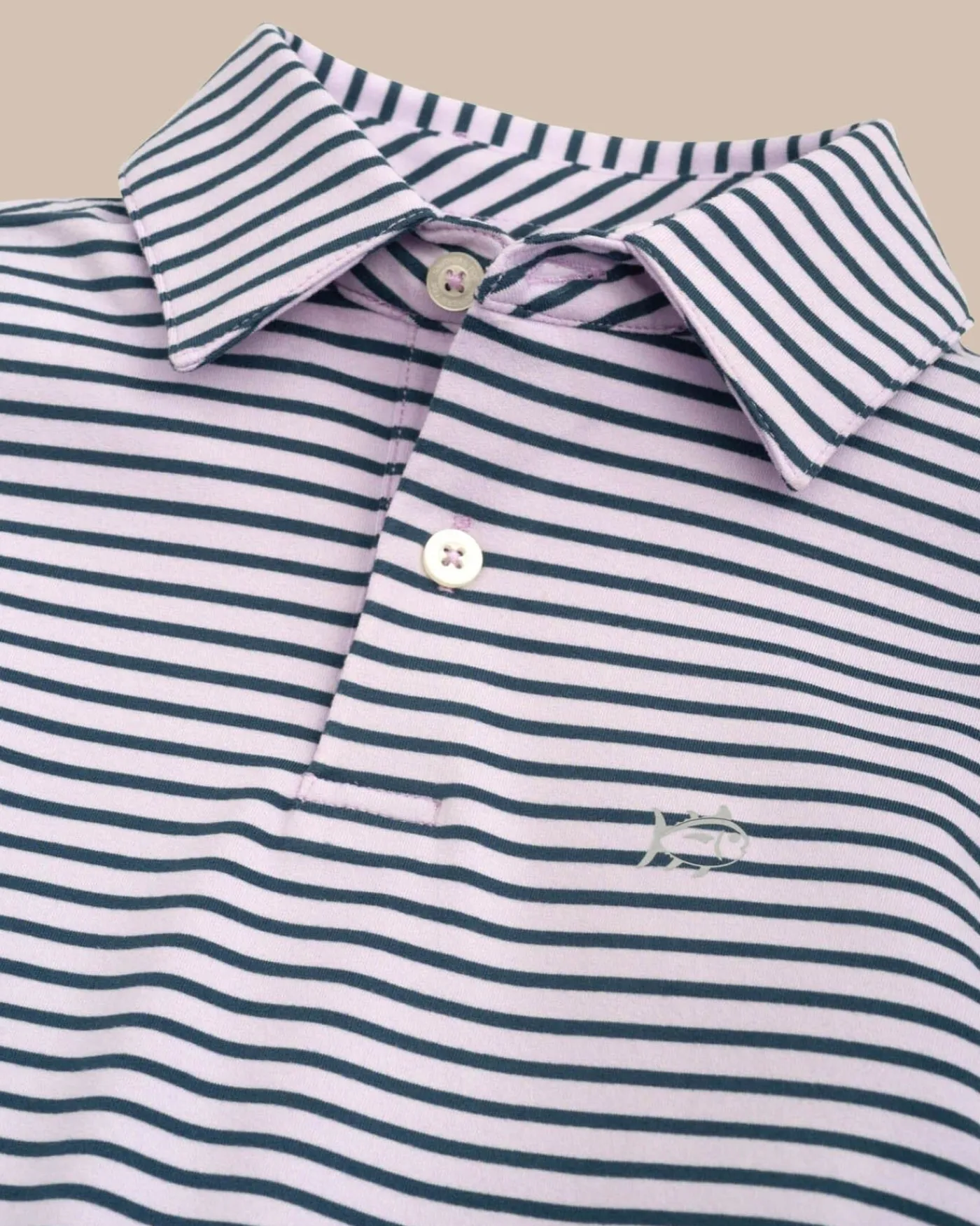 Outlet Southern Tide Boys Ryder Heather Marin Stripe Performance Polo Shirt