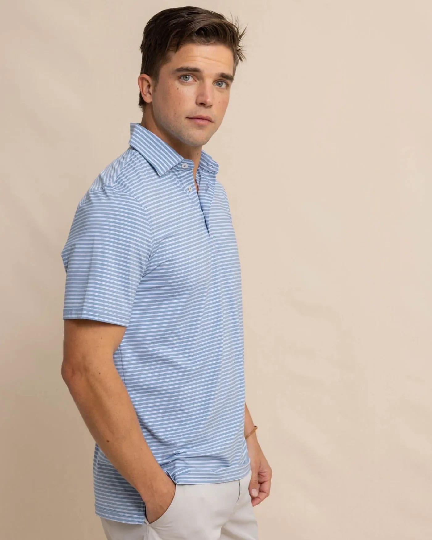 Cheap Southern Tide Brrr°-Eeze Beattie Stripe Performance Polo