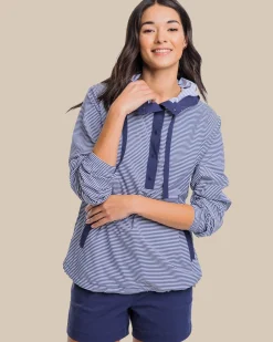 Outlet Southern Tide Calie Skip Stripe Popover Classic White