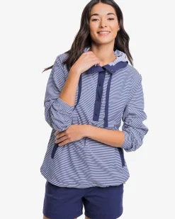 Outlet Southern Tide Calie Skip Stripe Popover Classic White