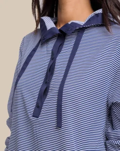 Outlet Southern Tide Calie Skip Stripe Popover Classic White