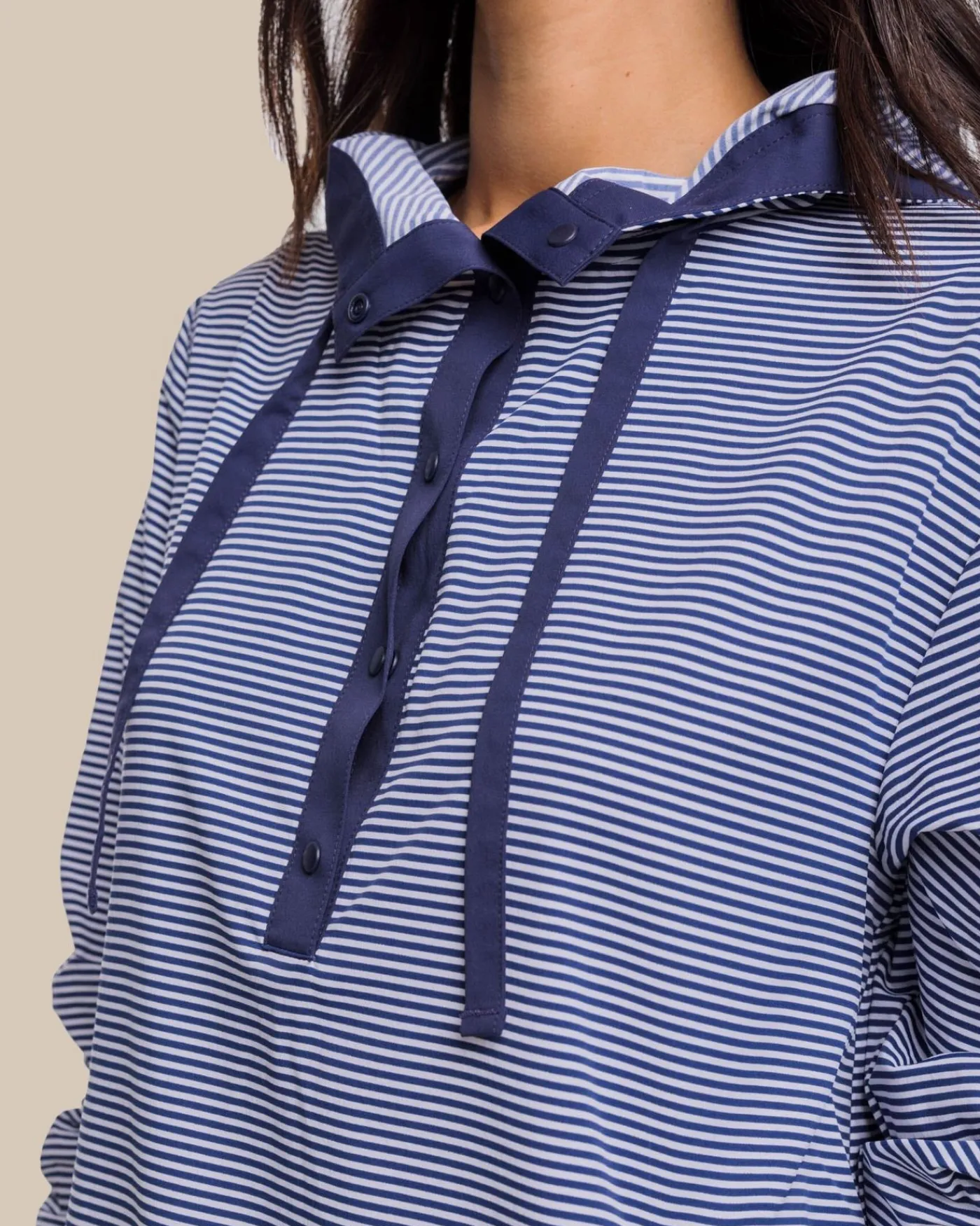 Outlet Southern Tide Calie Skip Stripe Popover Classic White