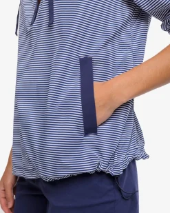 Discount Southern Tide Calie Skip Stripe Popover Classic White