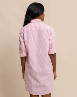 Outlet Southern Tide Cam Stripe Poplin Dress