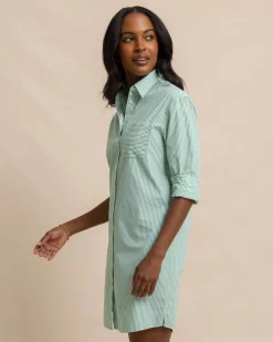 Outlet Southern Tide Cam Stripe Poplin Dress