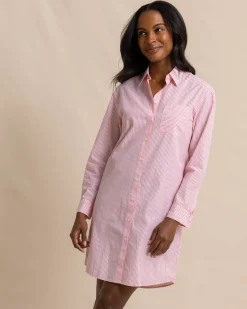 Outlet Southern Tide Cam Stripe Poplin Dress