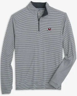 Flash Sale Southern Tide Georgia Bulldogs Cruiser Micro-Stripe Heather Quarter Zip