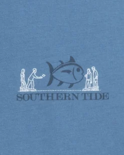 Discount Southern Tide How-To Cornhole Short Sleeve T-Shirt Coronet Blue