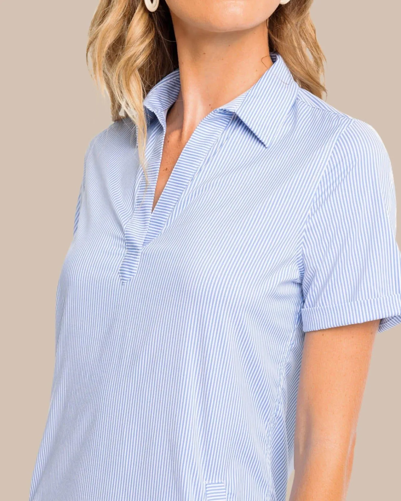 Best Sale Southern Tide Kamryn Brrr°® Intercoastal Stripe Dress Cobalt Blue