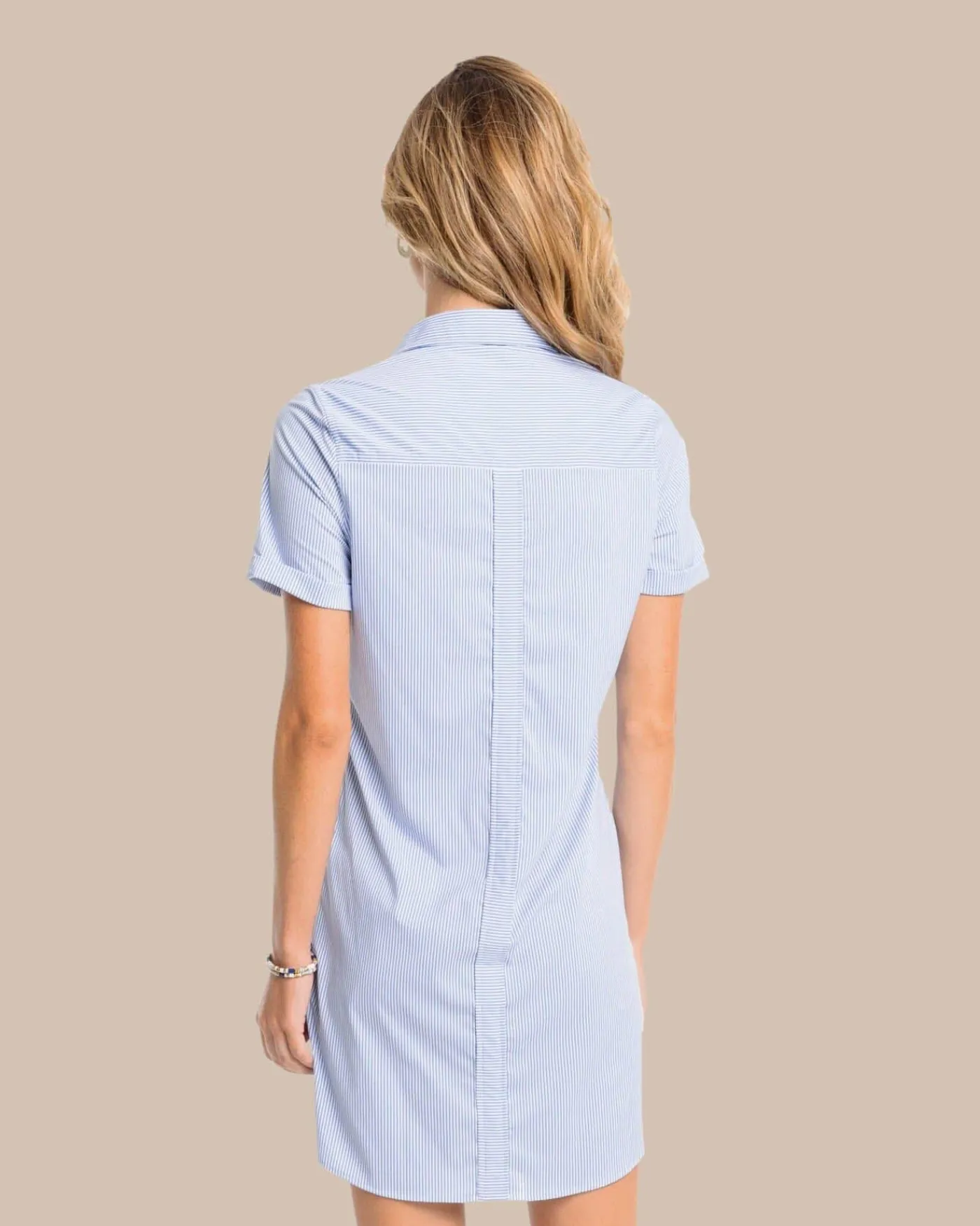 Best Sale Southern Tide Kamryn Brrr°® Intercoastal Stripe Dress Cobalt Blue