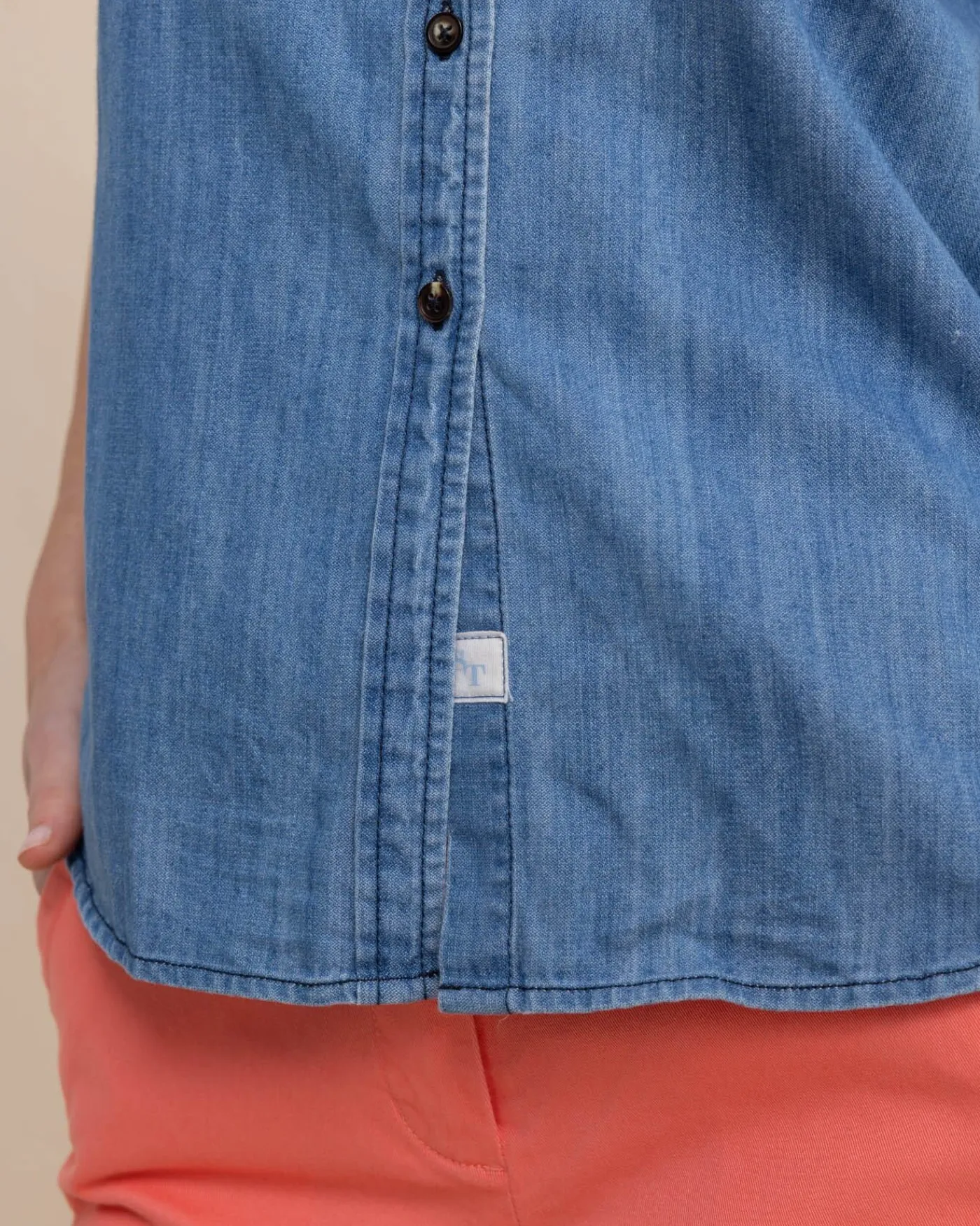 Online Southern Tide Katherine Denim Shirt Medium Wash Indigo