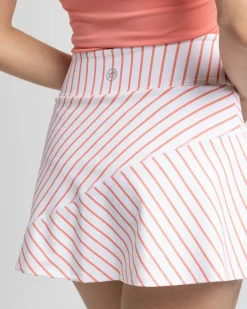 New Southern Tide Katlyn Stripe Skort Classic White
