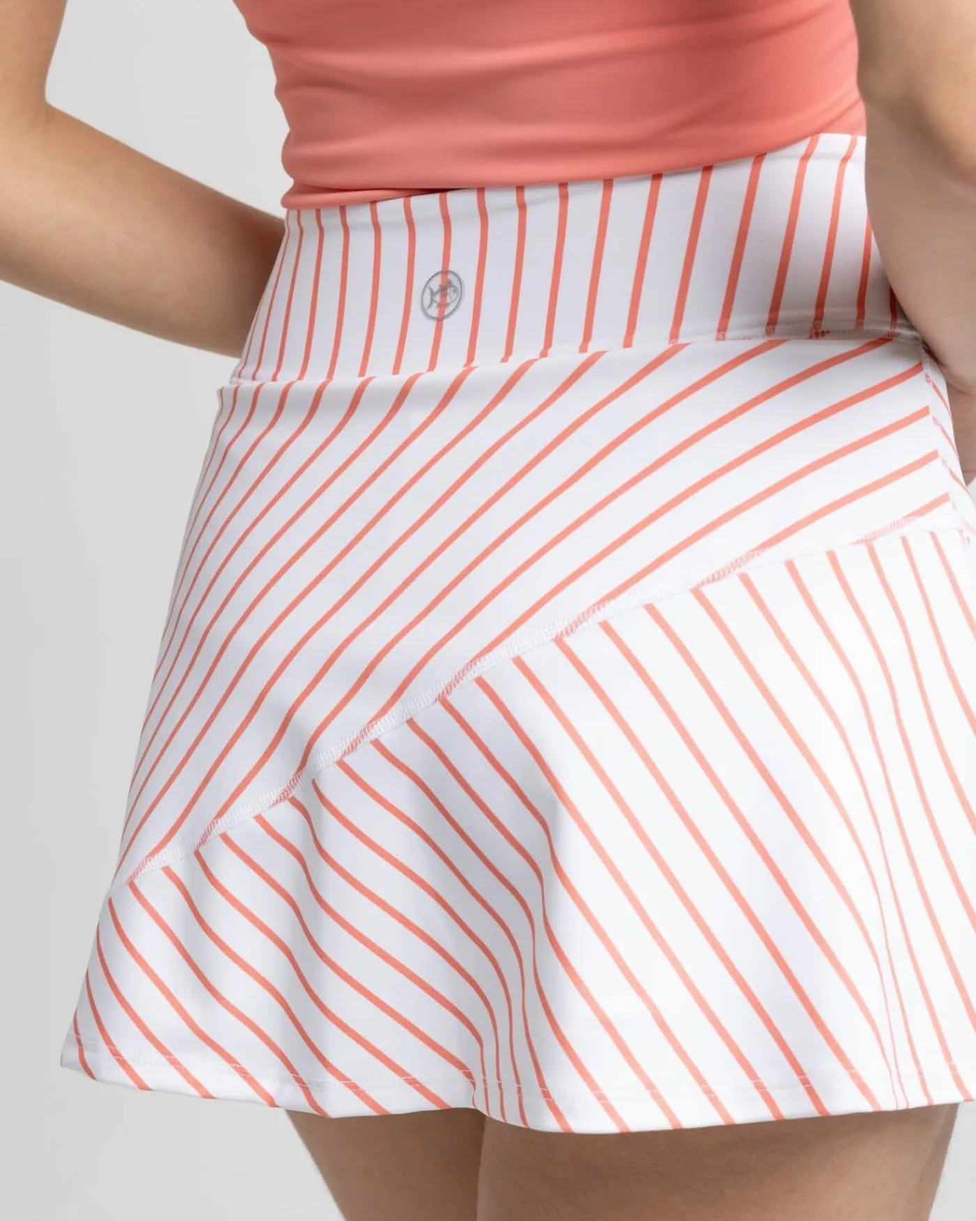 New Southern Tide Katlyn Stripe Skort Classic White