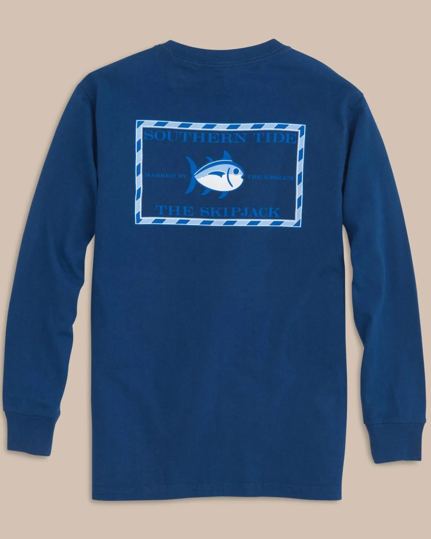 Cheap Southern Tide Kids Long Sleeve Original Skipjack T-Shirt