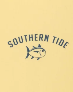 Fashion Southern Tide Kids Sharks And Skipjacks Performance Long Sleeve T-Shirt Golden Haze Yellow
