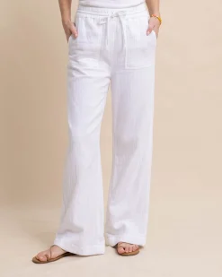 Flash Sale Southern Tide Laken Wide Leg Pant Classic White
