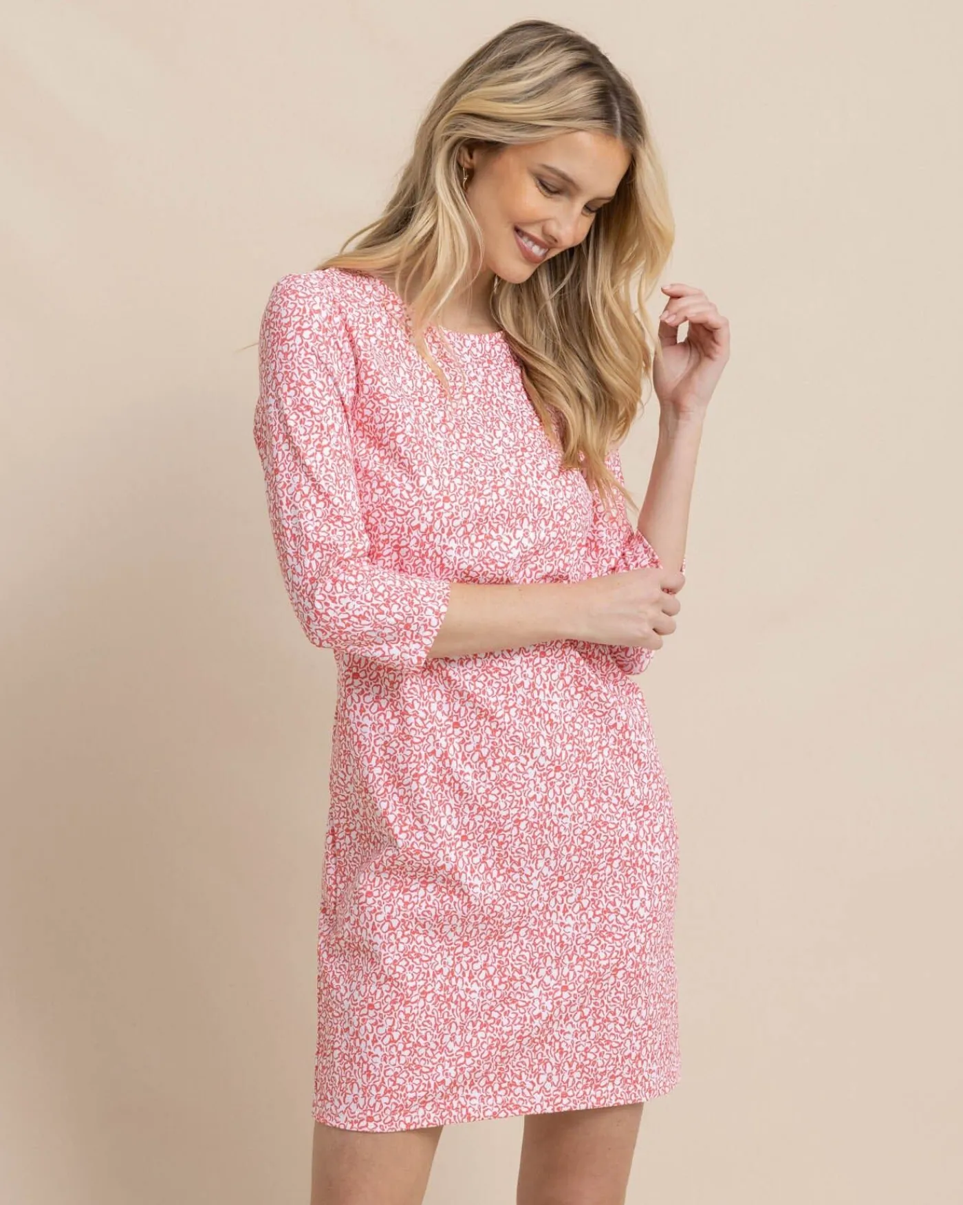 Flash Sale Southern Tide Leira That Floral Feeling Print Performance Dress