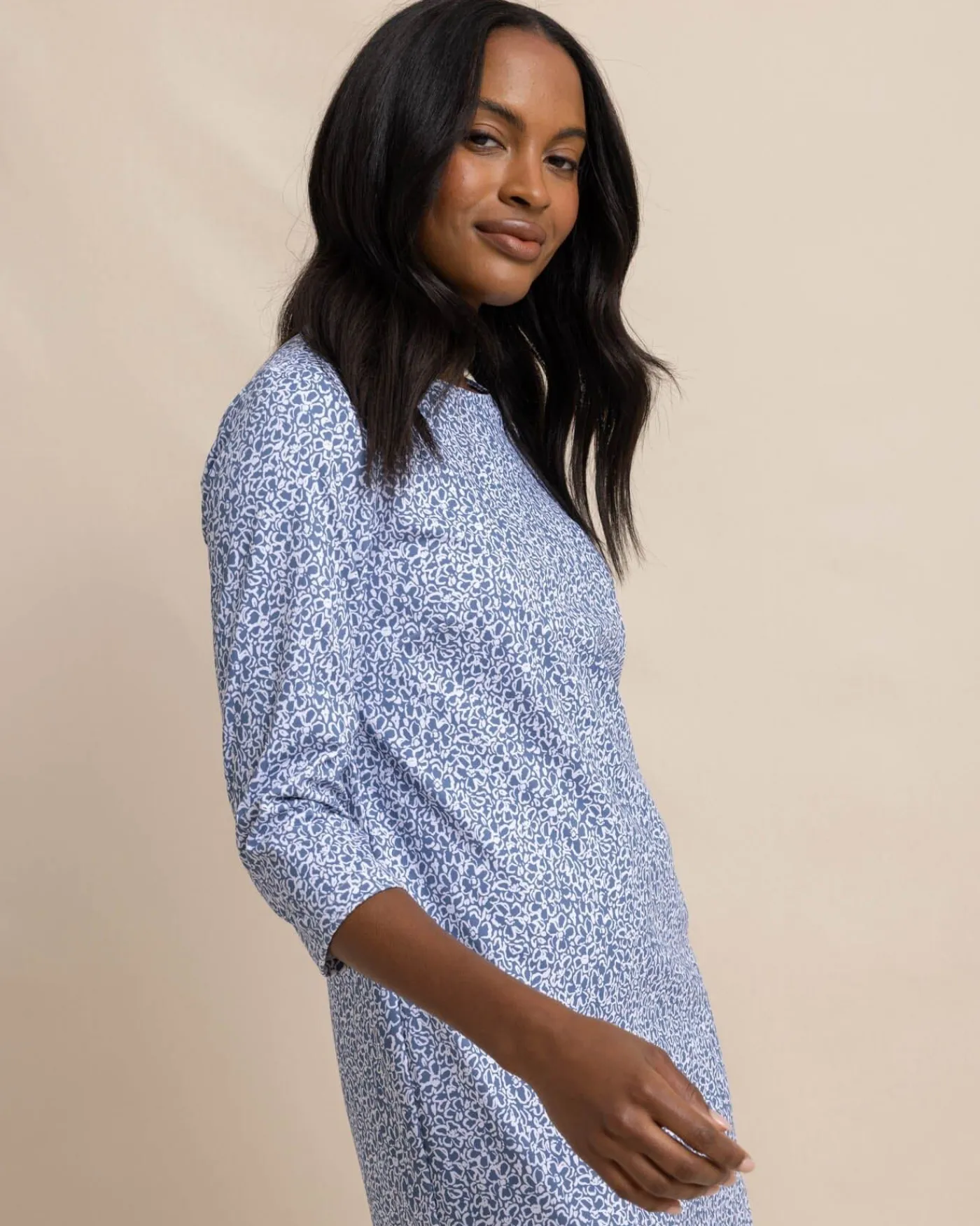 Online Southern Tide Leira That Floral Feeling Print Performance Dress
