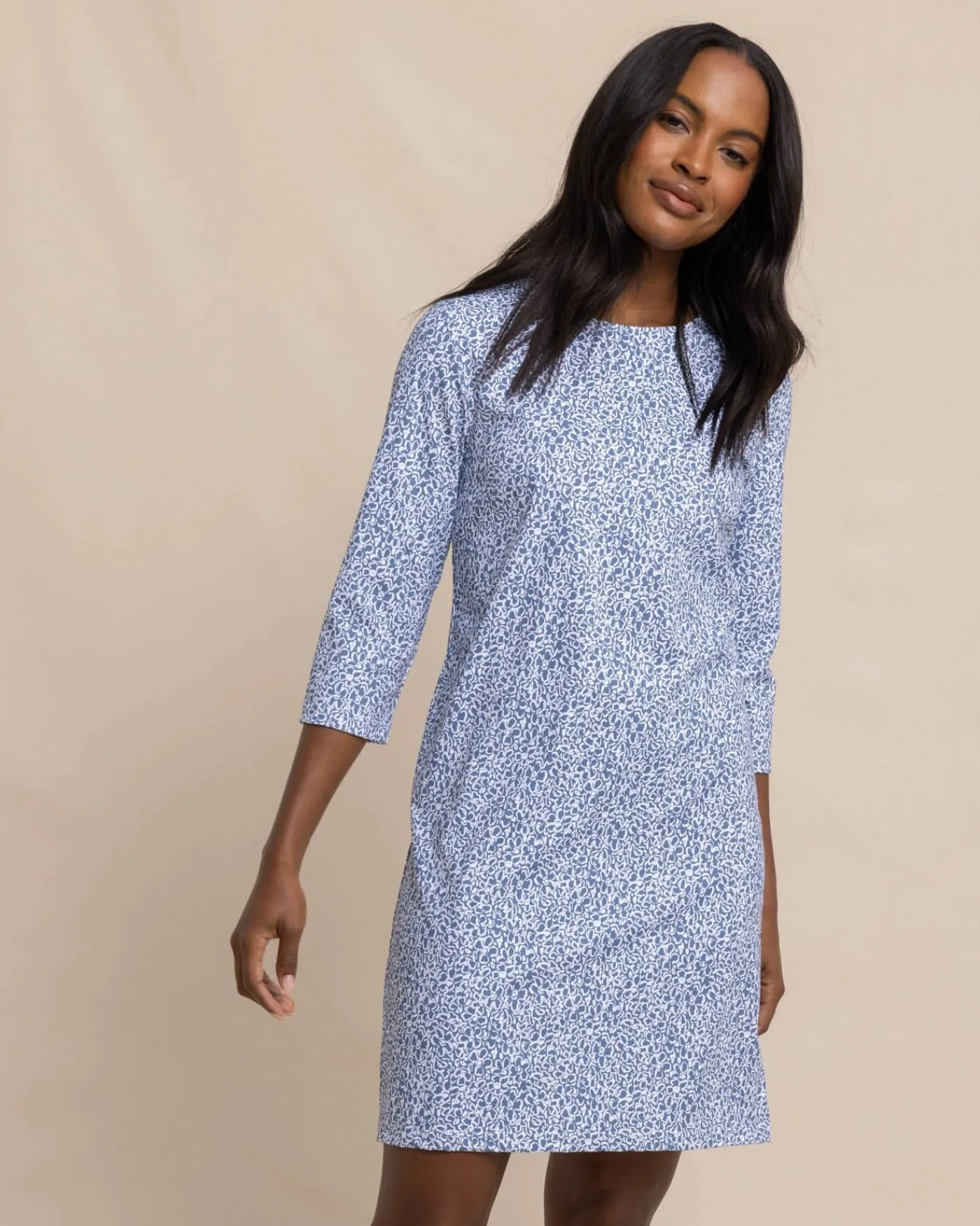 Online Southern Tide Leira That Floral Feeling Print Performance Dress