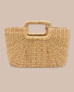 Discount Southern Tide Mini Woven Rattan Tote Natural