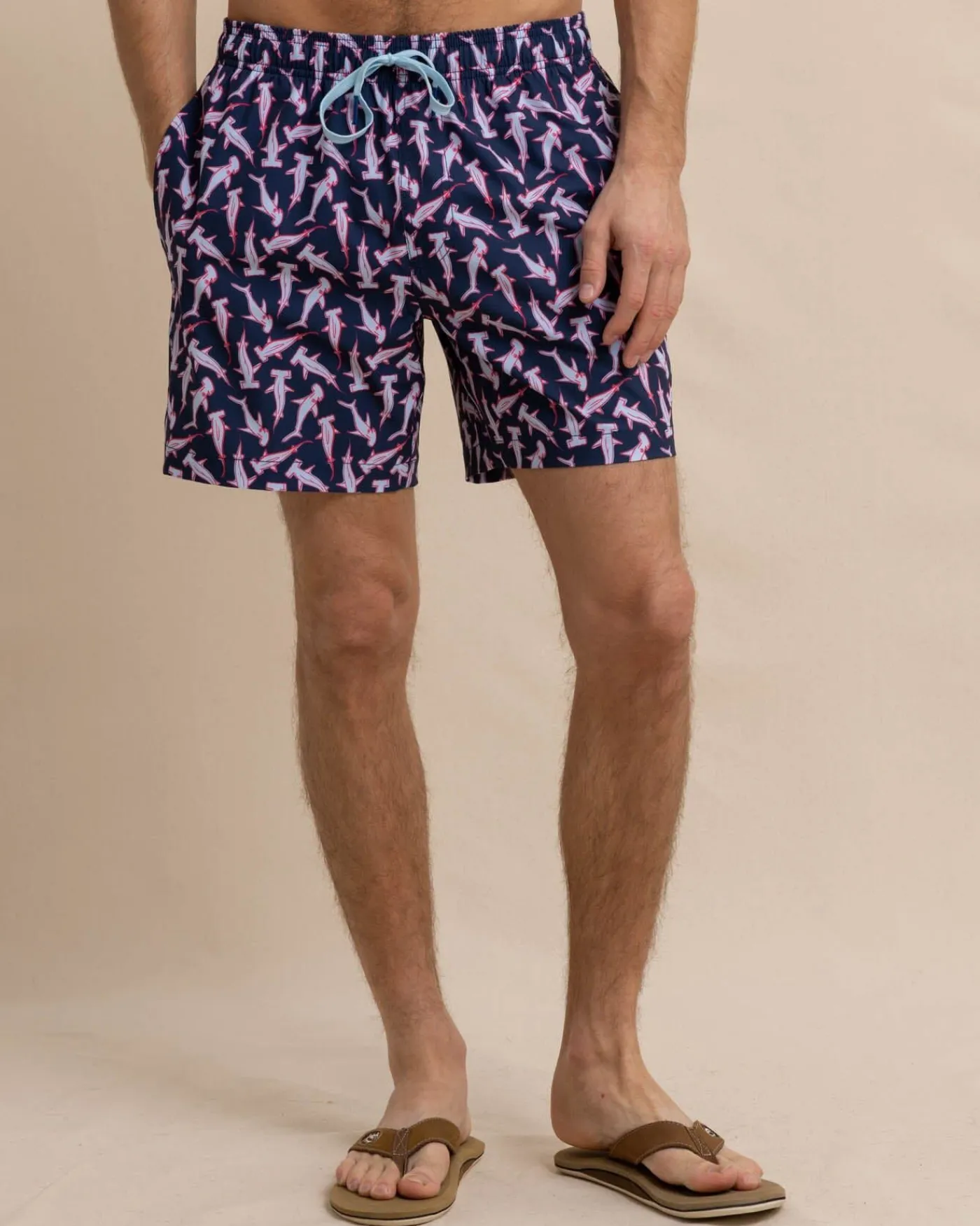 Shop Southern Tide Nailed It Swim Trunk Dress Blue
