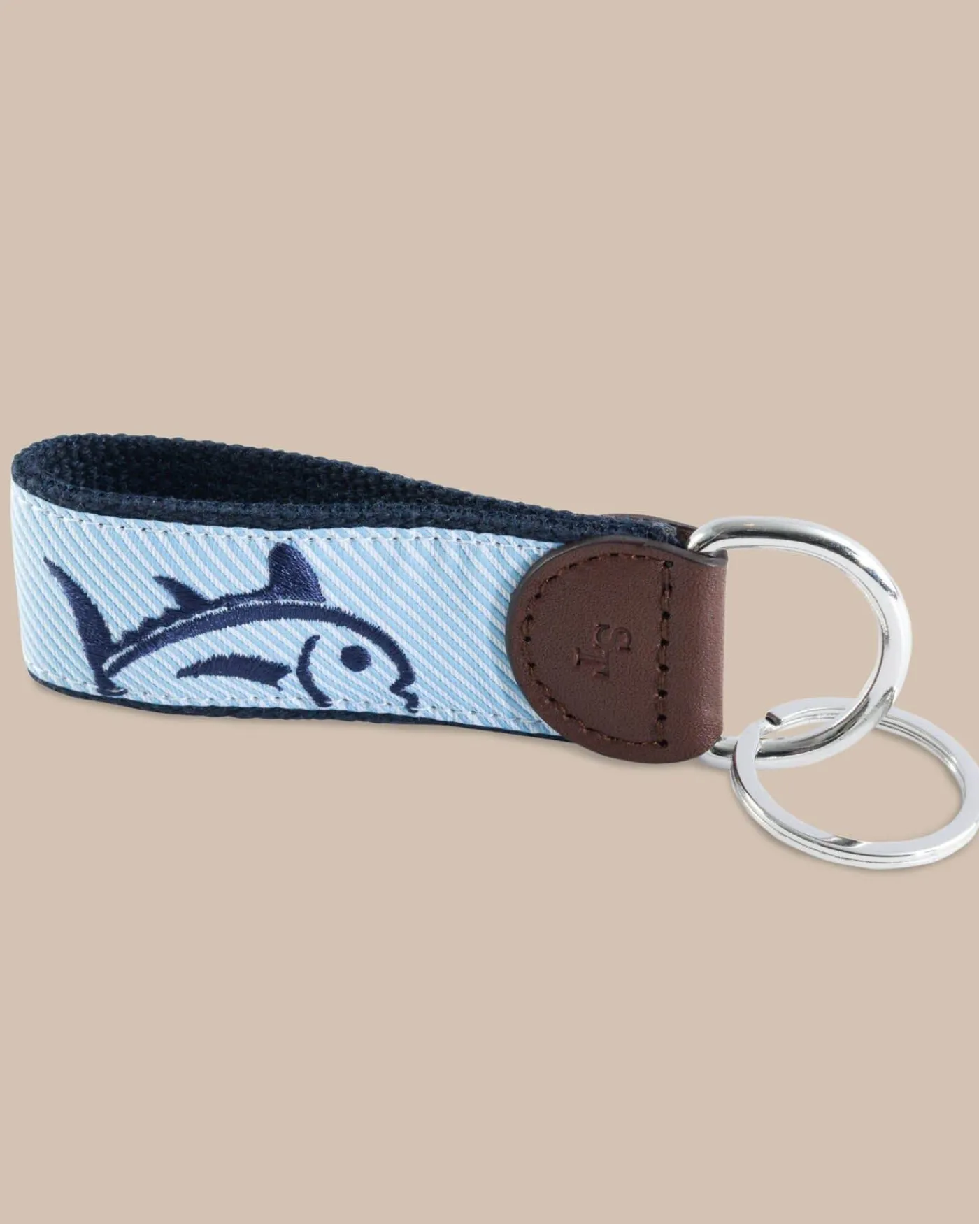 Hot Southern Tide Rising Skipjack Striped Key Fob True Navy