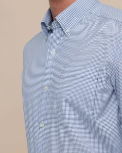 Flash Sale Southern Tide Rosemont Brrr°® Intercoastal Performance Sport Shirt Seven Seas Blue