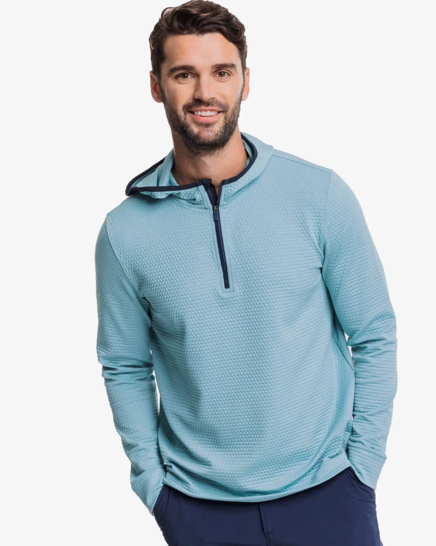 Fashion Southern Tide Scuttle Heather Performance Quarter Zip Hoodie