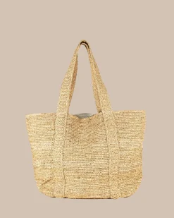 Shop Southern Tide Straw Traveler Tote Natural