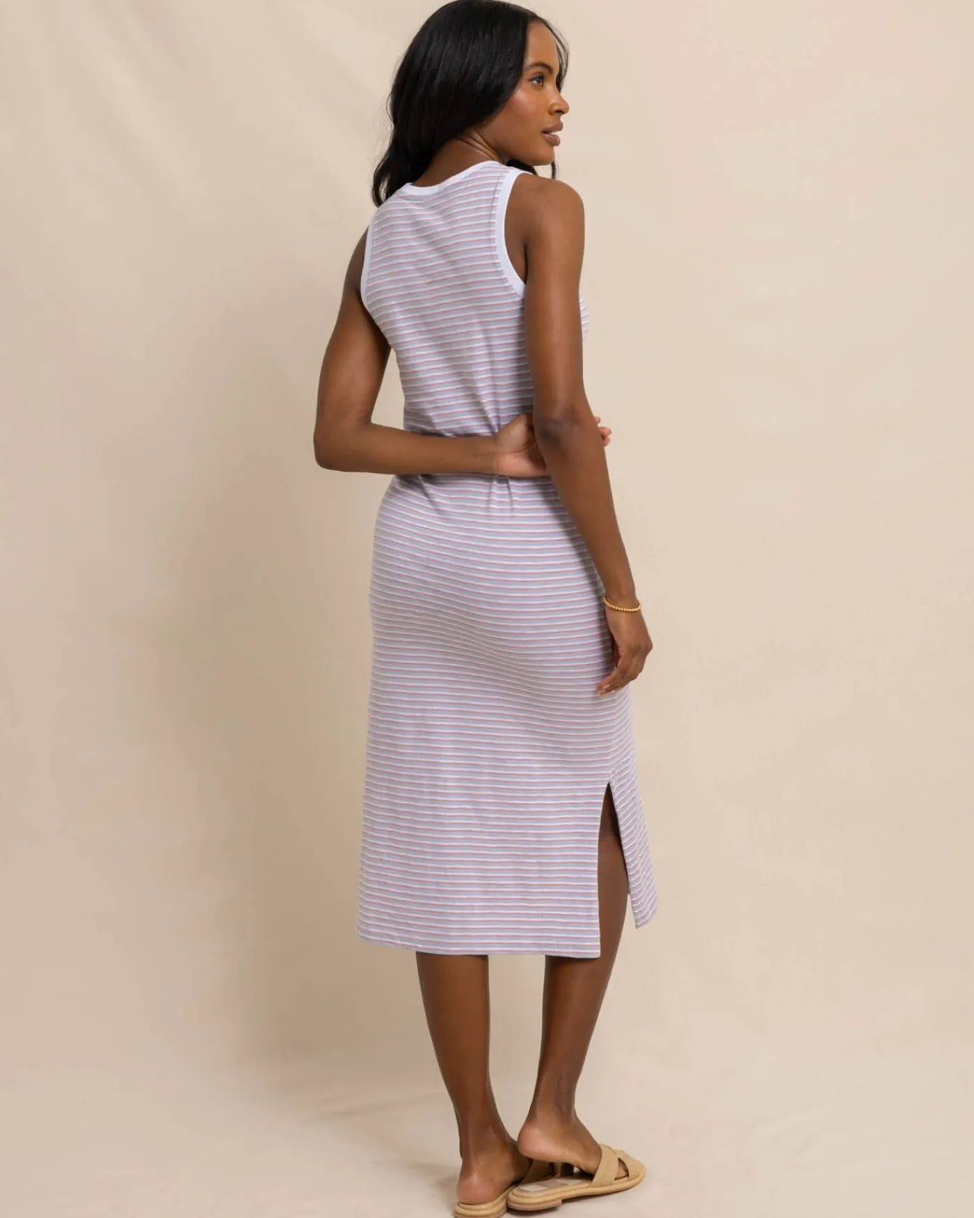 Discount Southern Tide Sun Farer Stripe Midi Tank Dress