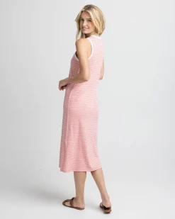 Discount Southern Tide Sun Farer Stripe Midi Tank Dress