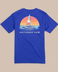 Fashion Southern Tide Sunset Silhouette T-Shirt