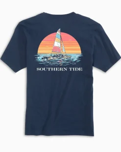 Fashion Southern Tide Sunset Silhouette T-Shirt