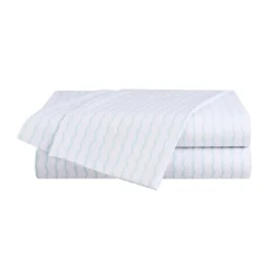 Clearance WPH Wavy Stripe Sheet Set Aqua